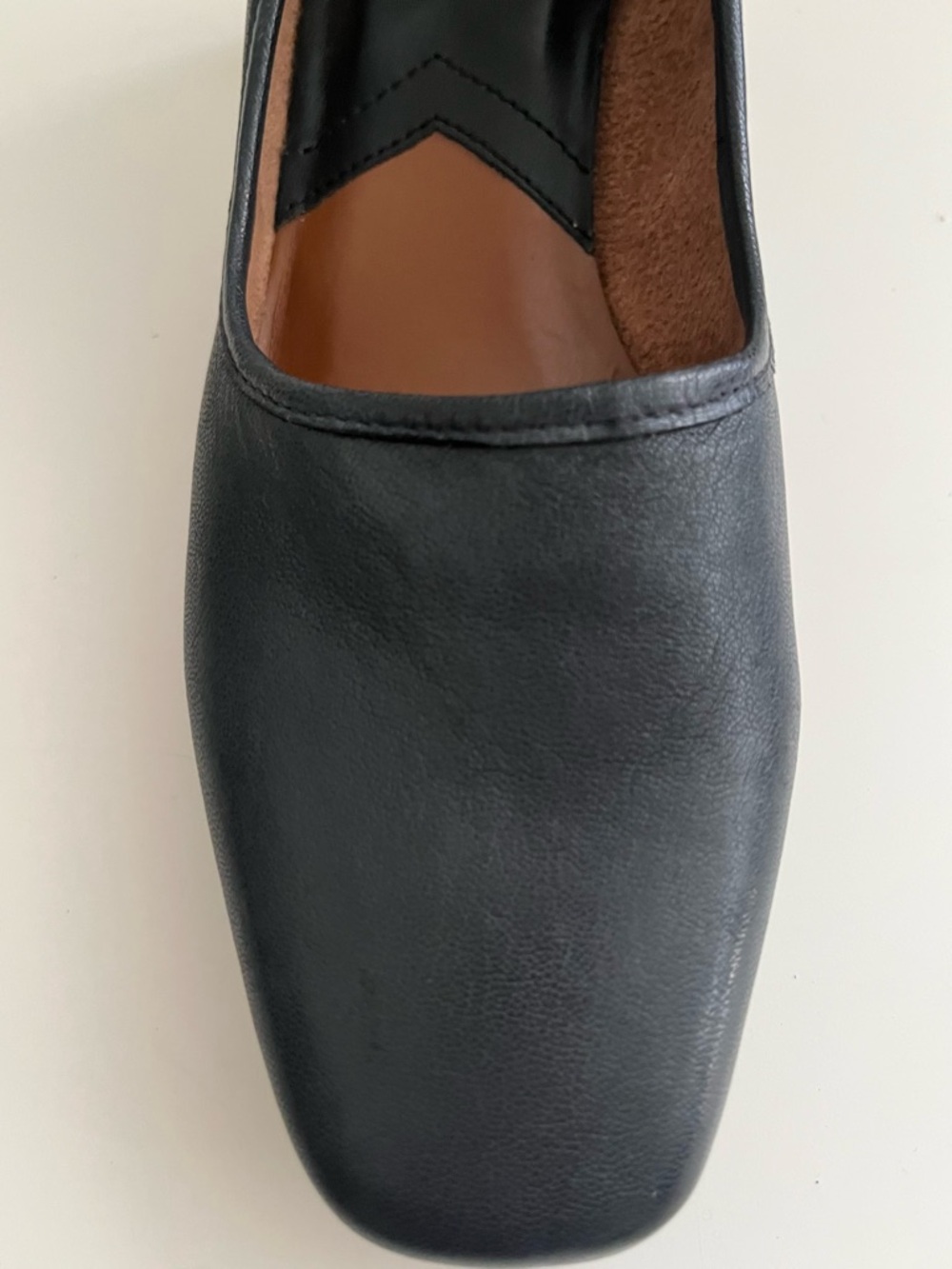Franco Sarto Black Leather Block Heel Pumps 6M - Picture 3 of 16